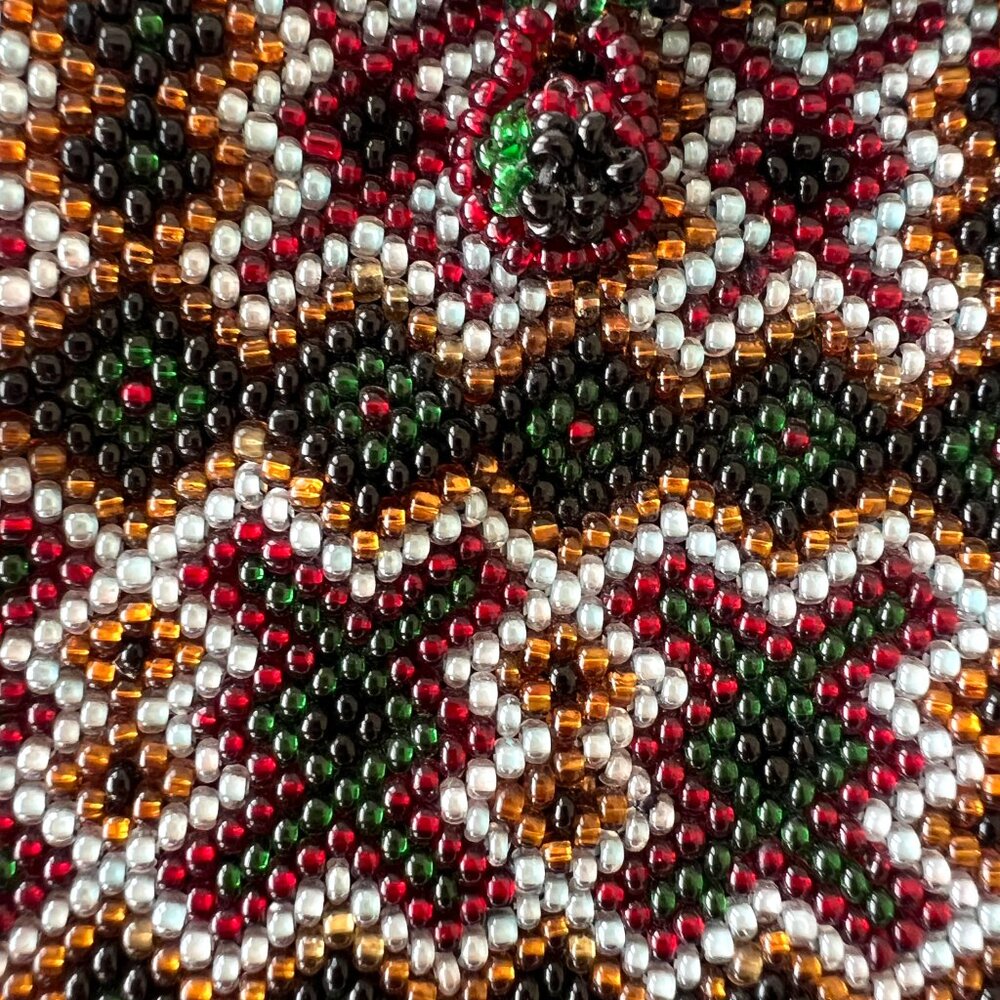 Beaded Purse - Small Crossbody - Ruby Red, Emeral… - image 7